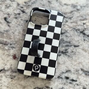 13 pro loopy case black checkered